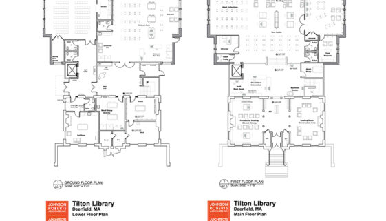 Tilton Library expansion shows the large meeting room and other amenities that will be in the new larger building.